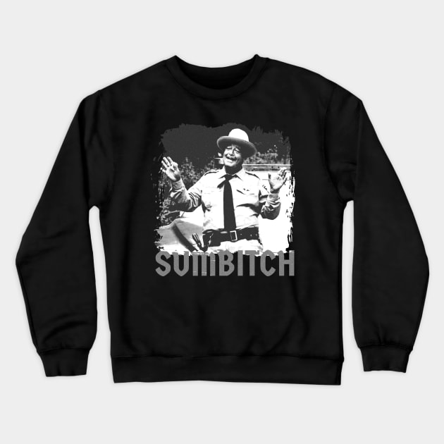 sumbitch - black and white Crewneck Sweatshirt by LAKOSH